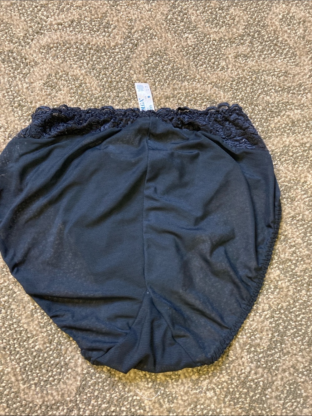 Olga Y2K 20099 higi-Cut Mesh Lace V-kini panties lace liquid satin Med - Picture 5 of 10
